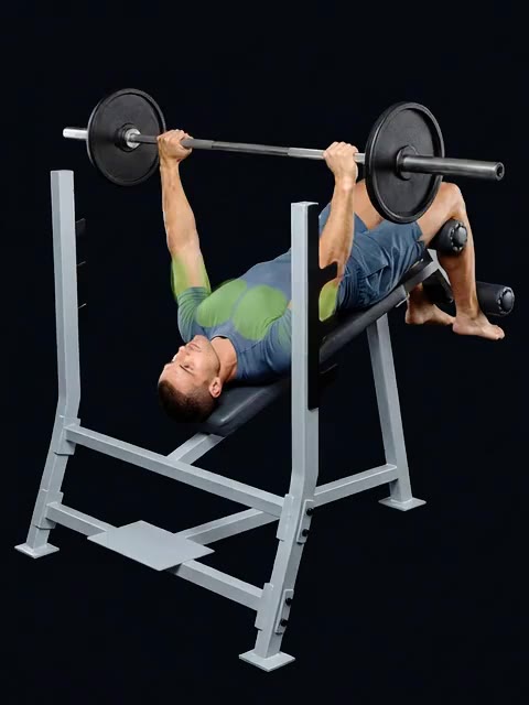 Decline Barbell Bench Press (decline) — full movement