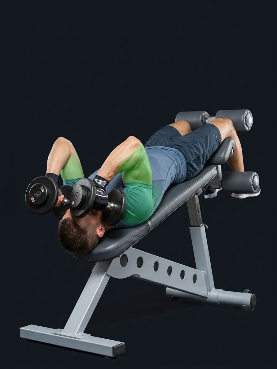 Decline Dumbbell Triceps Extension