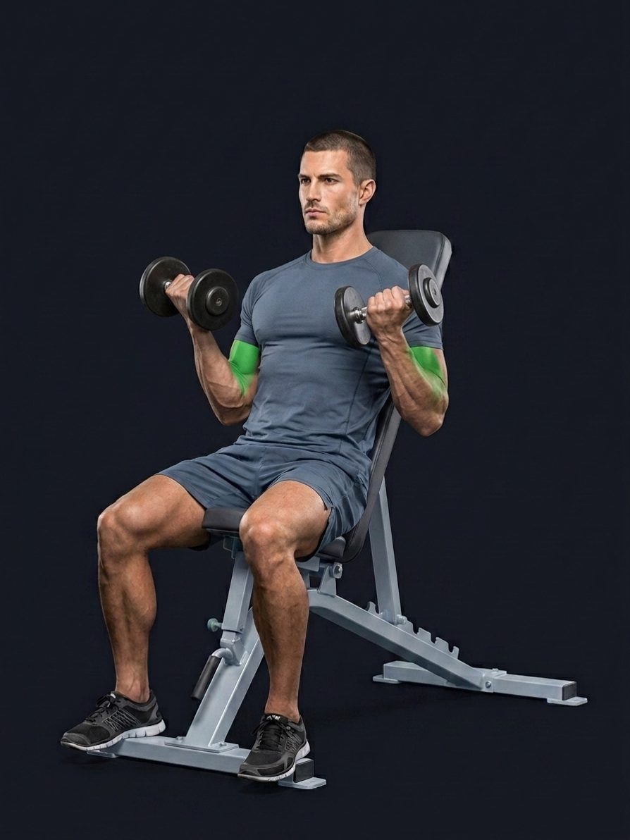 Incline Dumbbell Curl