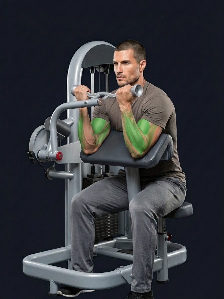 Flexii pentru biceps la aparat