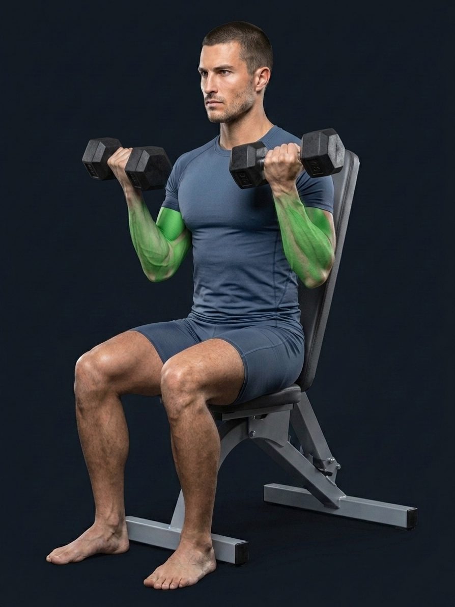 Seated Dumbbell Curl