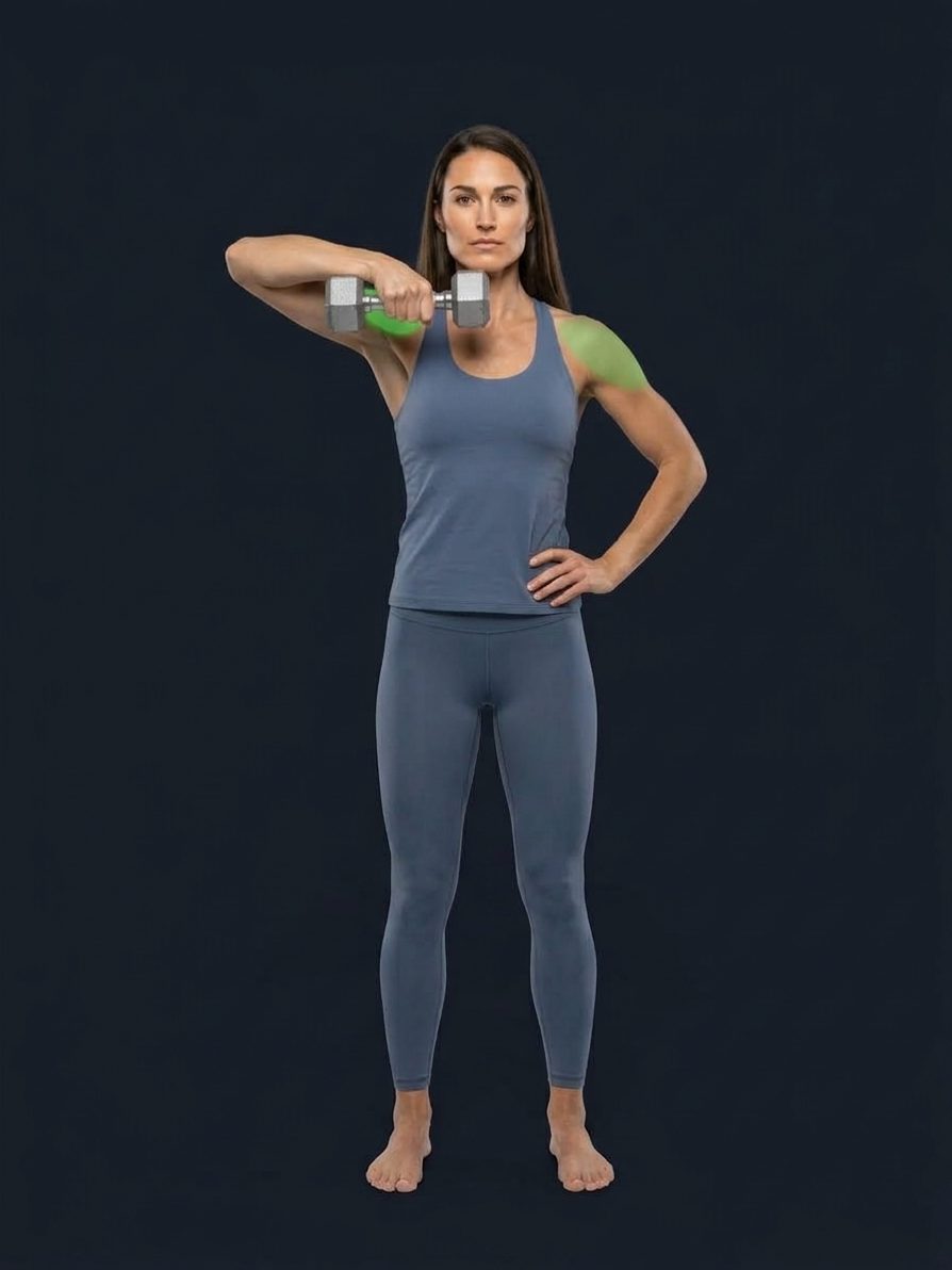 Dumbbell One-Arm Upright Row