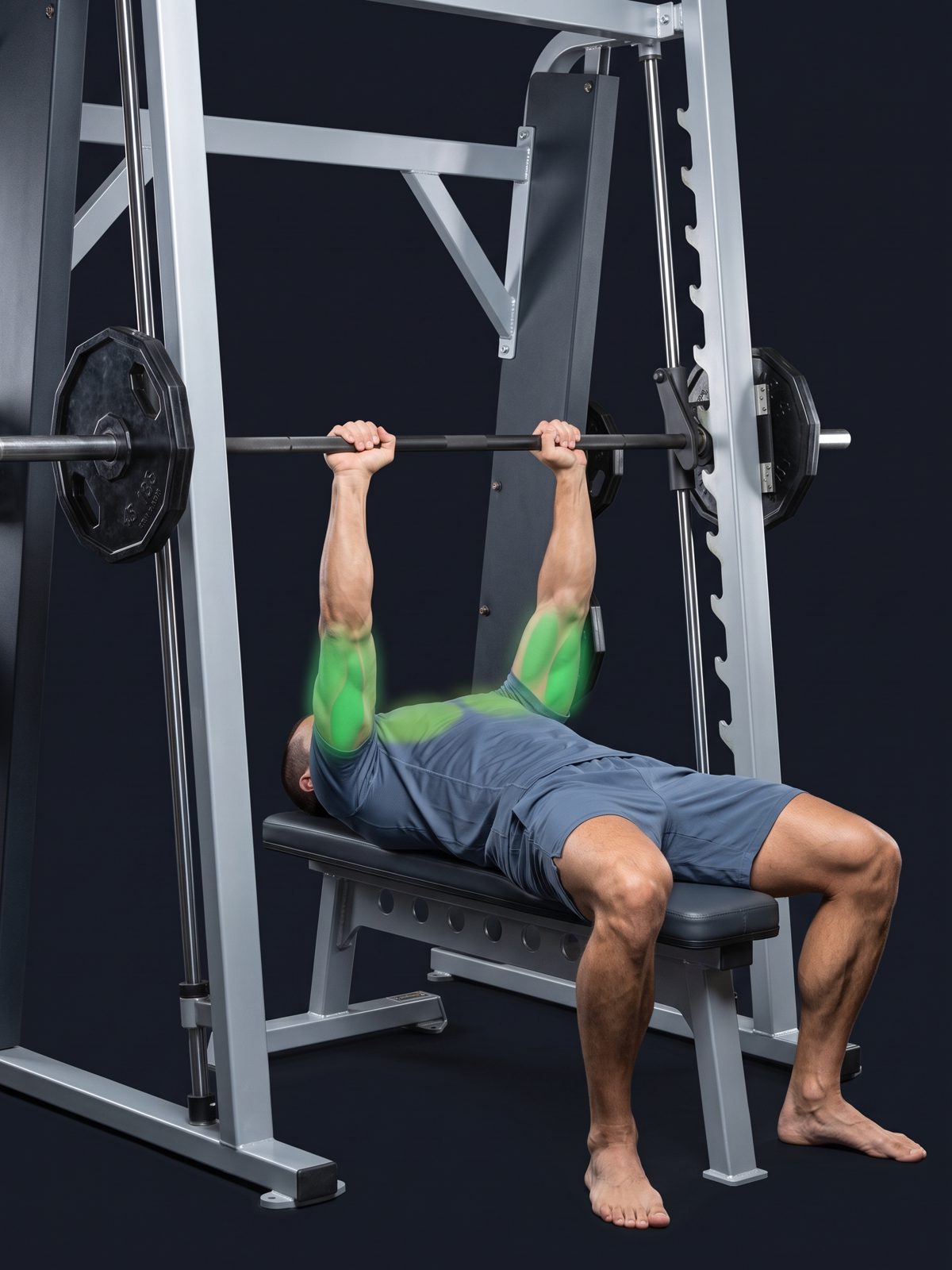 Smith Machine Close-Grip Bench Press