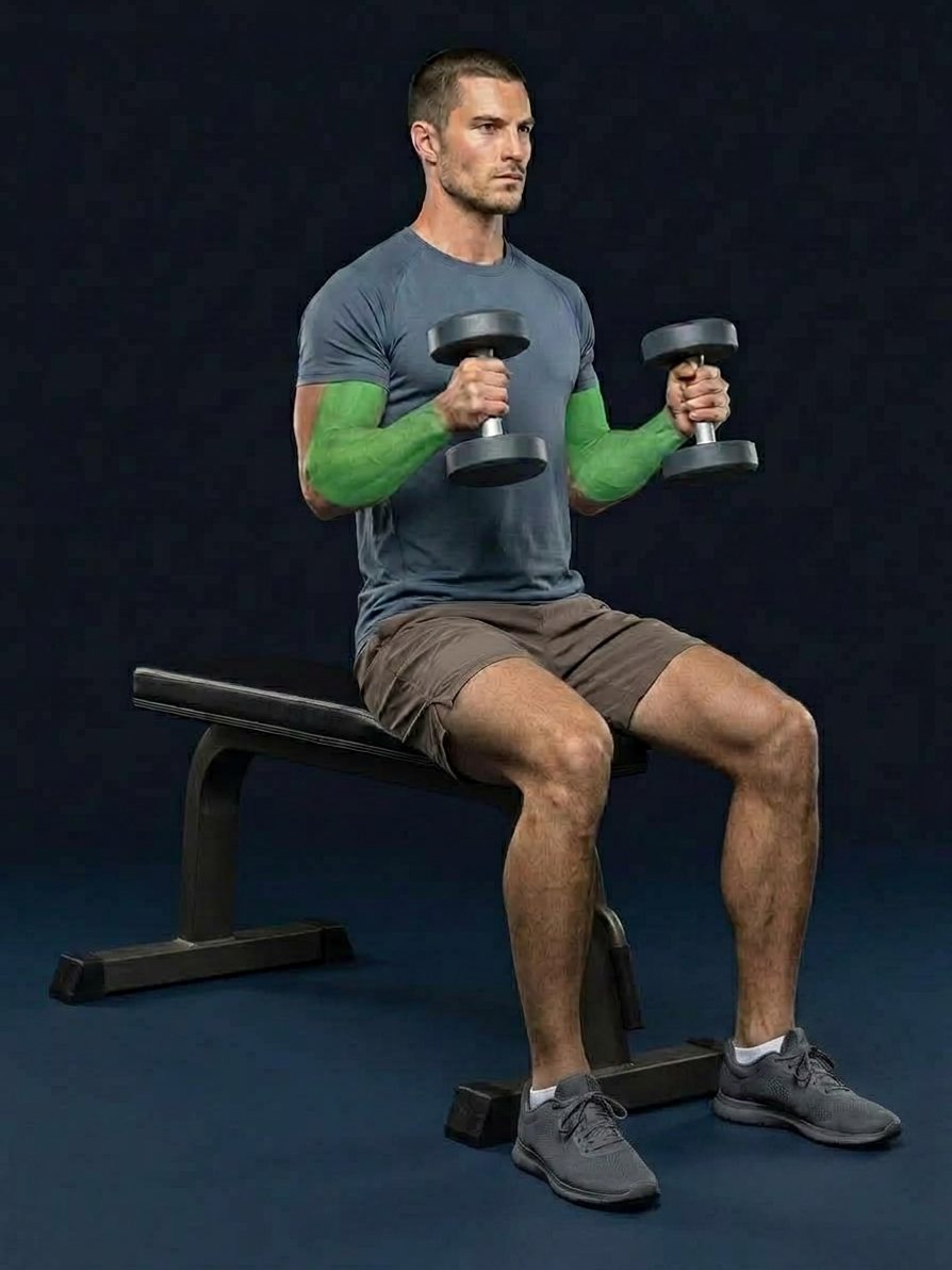 Seated Dumbbell Hammer Curl