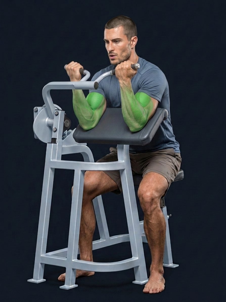 Flexii la aparat pentru biceps