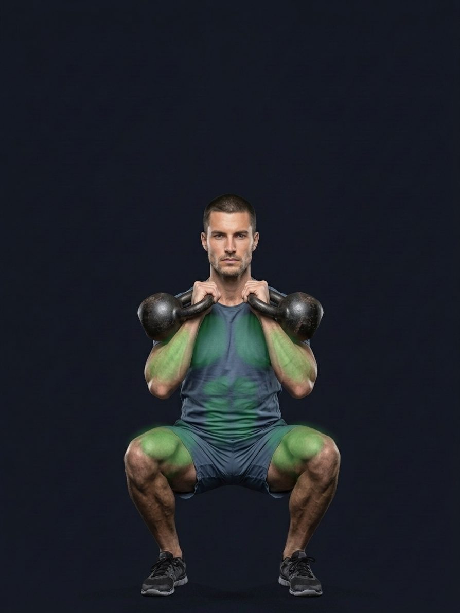 Front Rack Kettlebell Squat