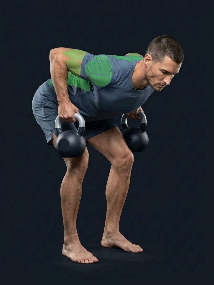Beidarmiges Kettlebell-Rudern