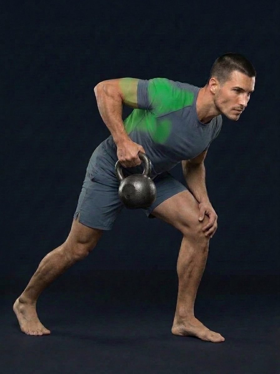 Einarmiges Kettlebell-Rudern