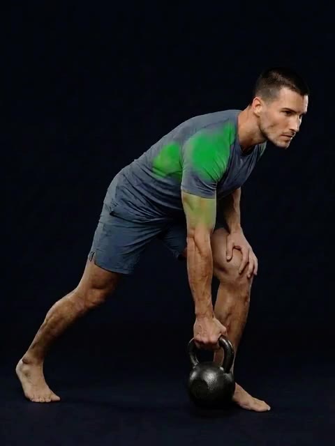 One-Arm Kettlebell Row (unilateral) — full movement