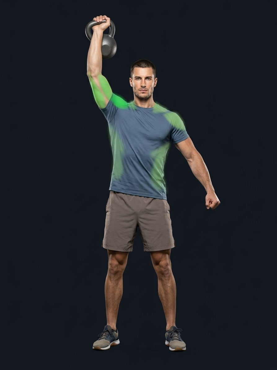 One-Arm Kettlebell Para Press