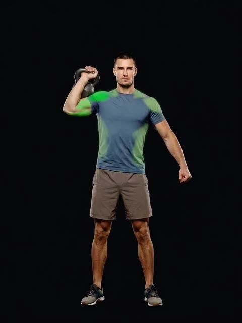 One-Arm Kettlebell Para Press (unilateral) — full movement