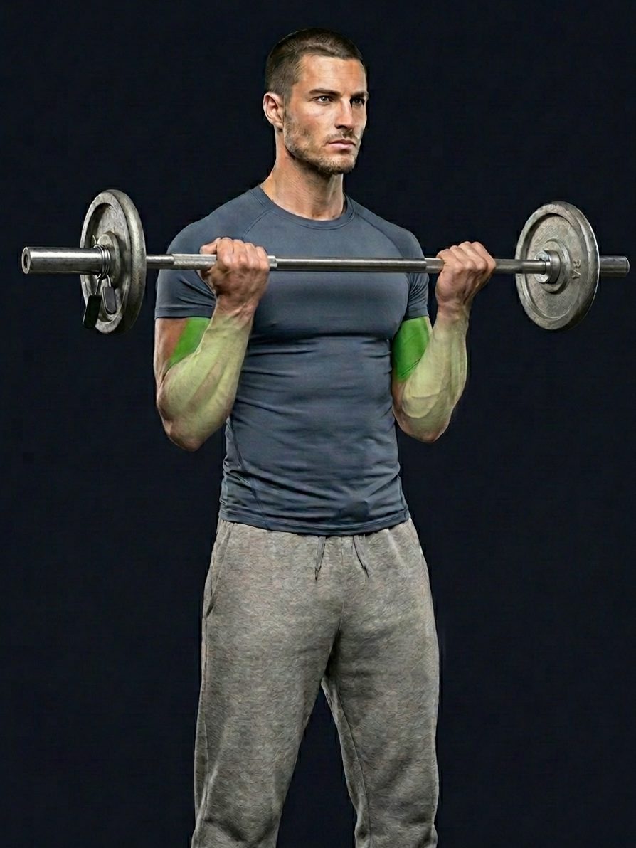 Flexii cu haltera pentru biceps