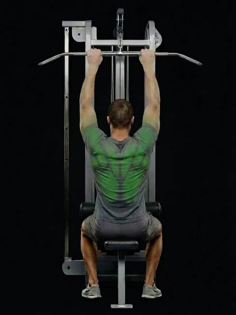 Close-Grip Lat Pulldown (close) — full movement