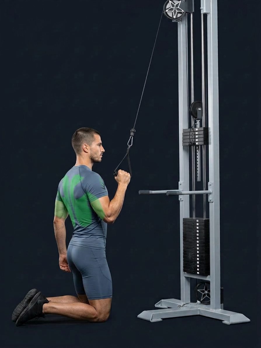 Kneeling Single-Arm High Pulley Row