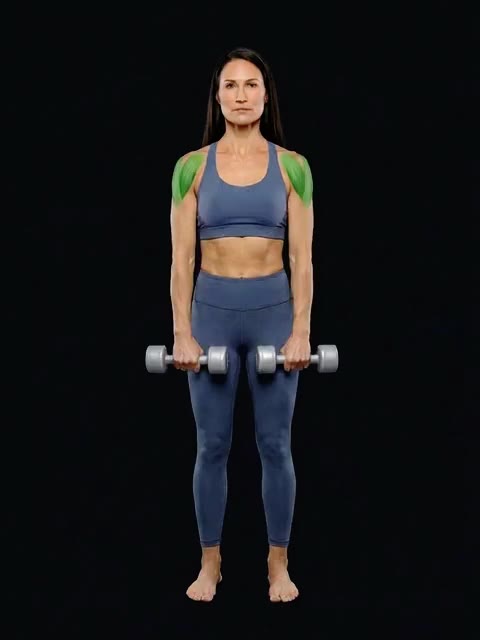 Dumbbell Upright Row — full movement