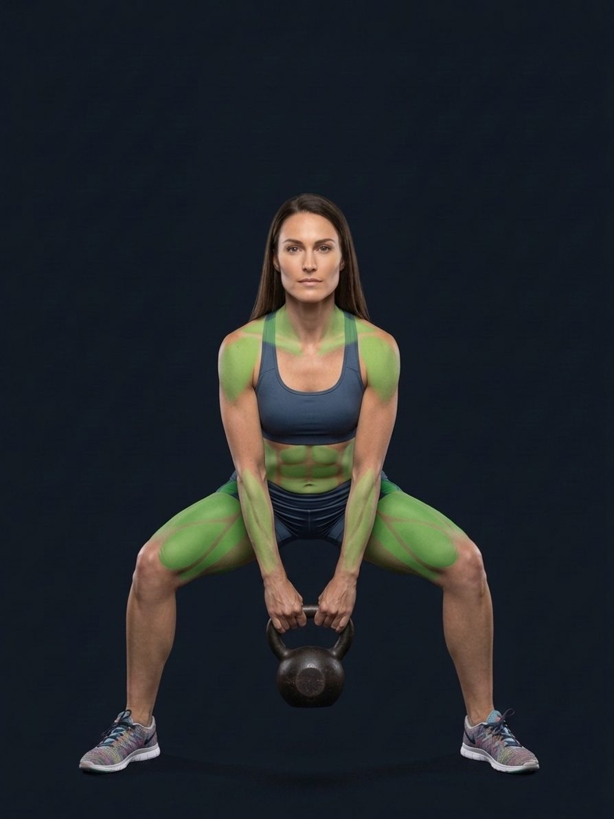 Kettlebell sumo trauka