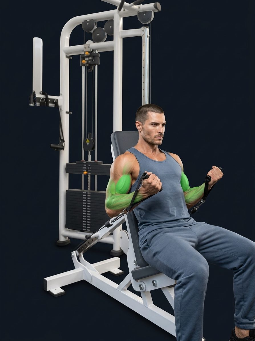 Incline Cable Bicep Curl