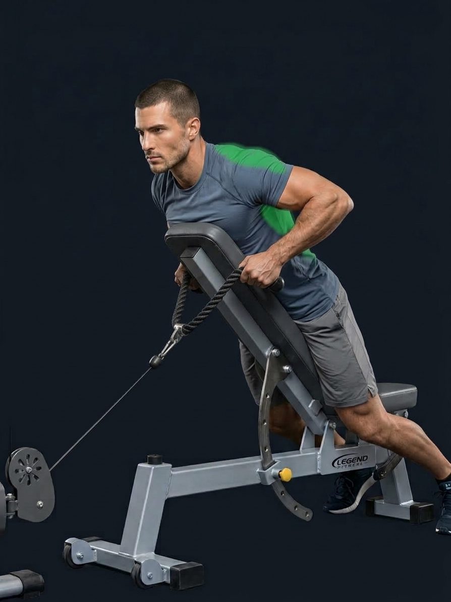 Incline Bench Cable Rope Pullover Row