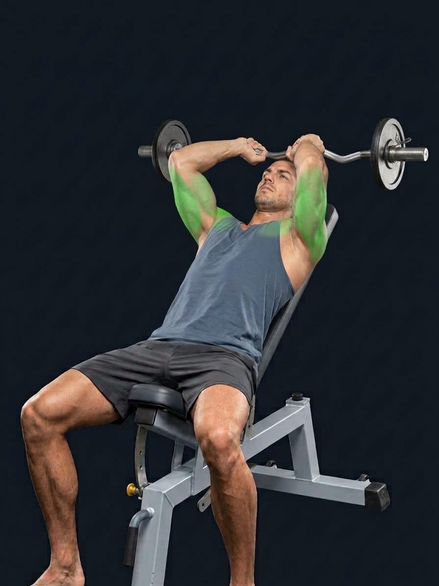 Incline EZ-Bar Skullcrusher