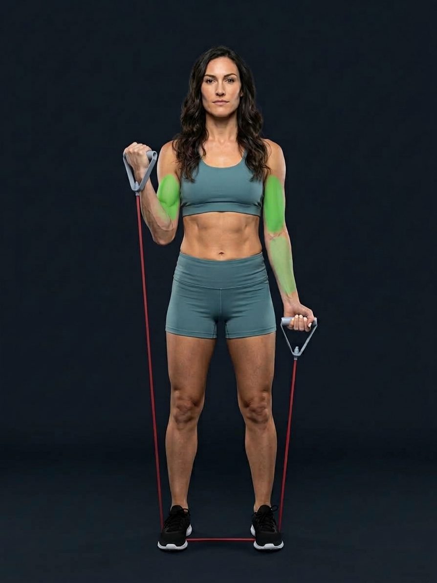 Alternating Band Biceps Curl