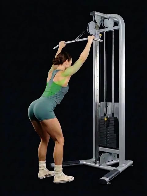 Cable Straight-Arm Pulldown — full movement