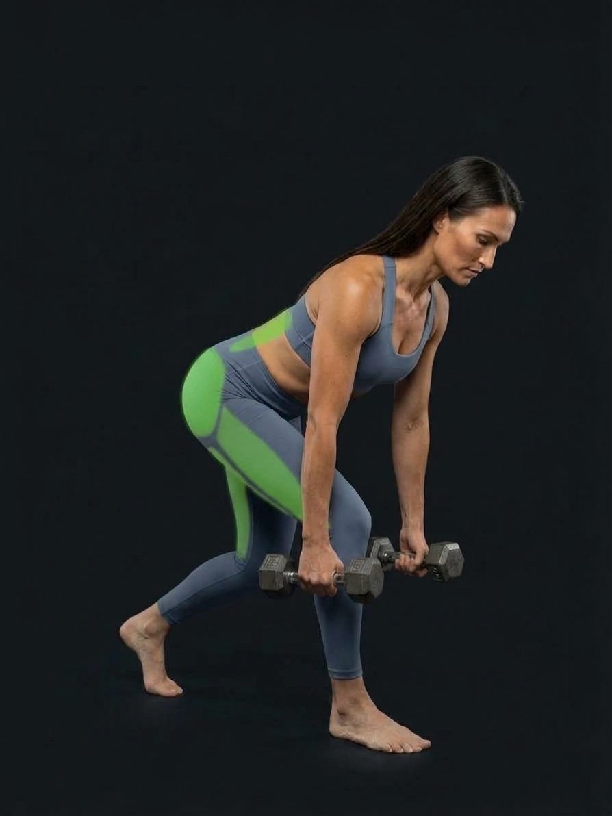 Dumbbell Kickstand Deadlift