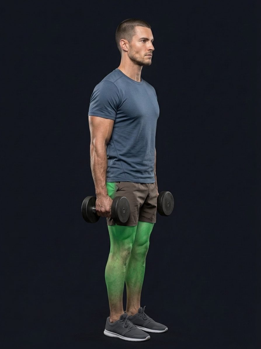 Udfald med håndvægte og bicepscurl