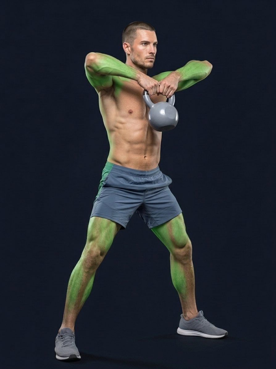 Stacco da terra sumo con kettlebell e strappo alto