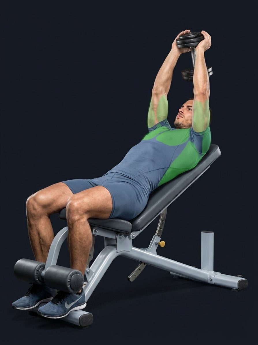 Incline Dumbbell Straight-Arm Pullover