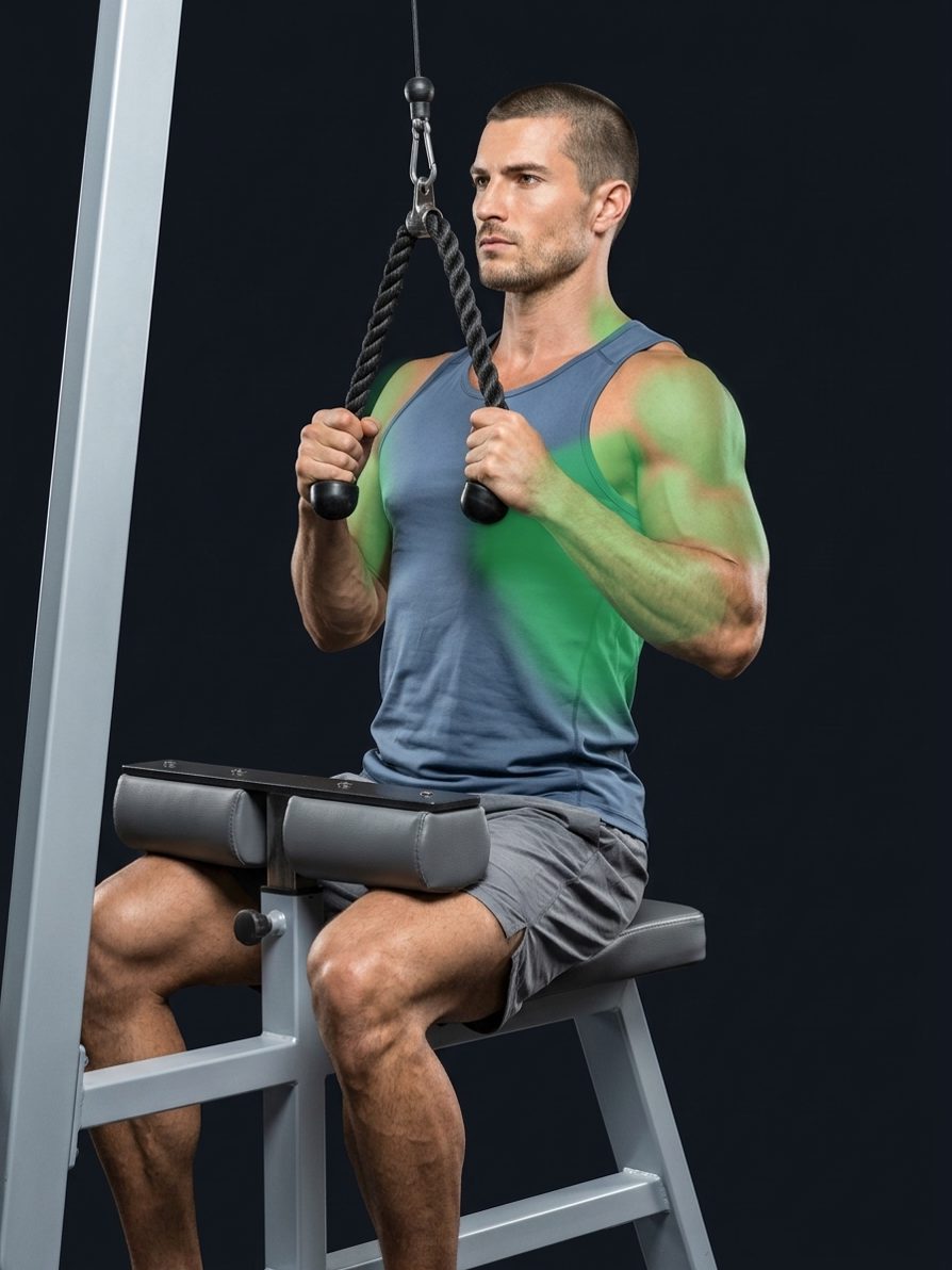 Close-Grip Rope Lat Pull-down