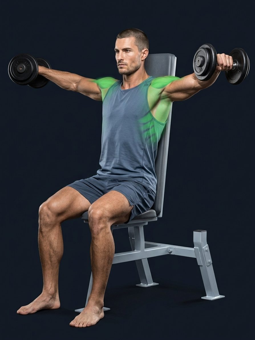 Seated Dumbbell Lateral Raise