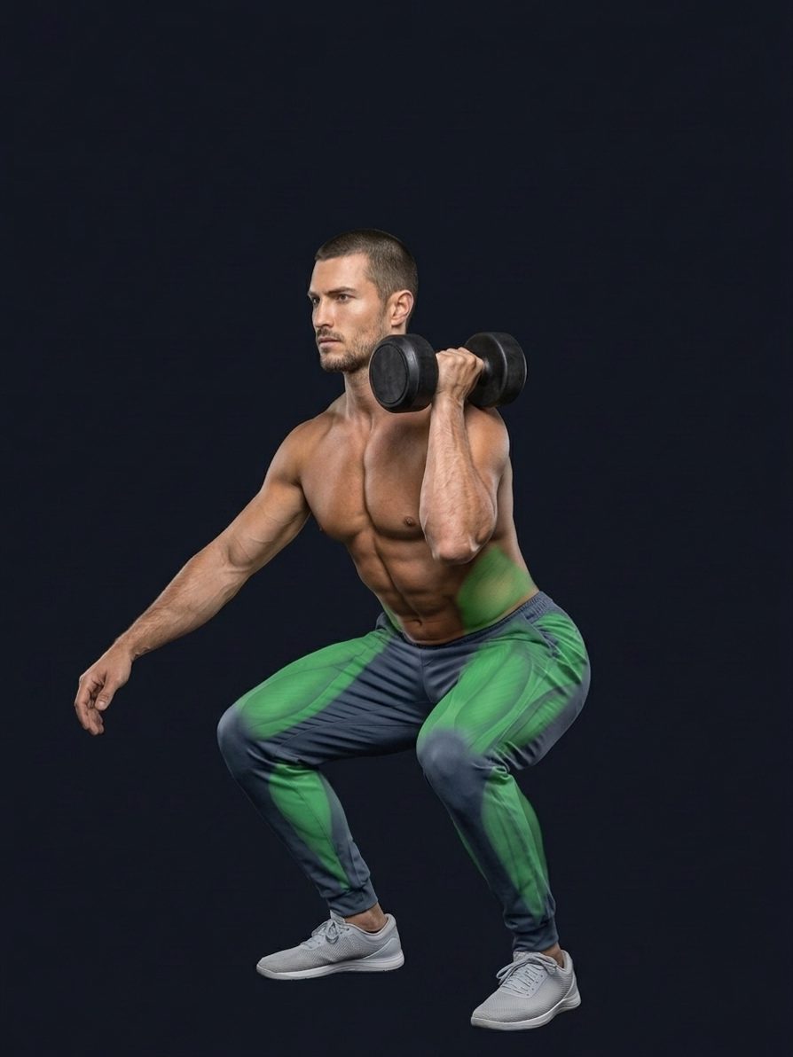 Single-Arm Dumbbell Front Squat