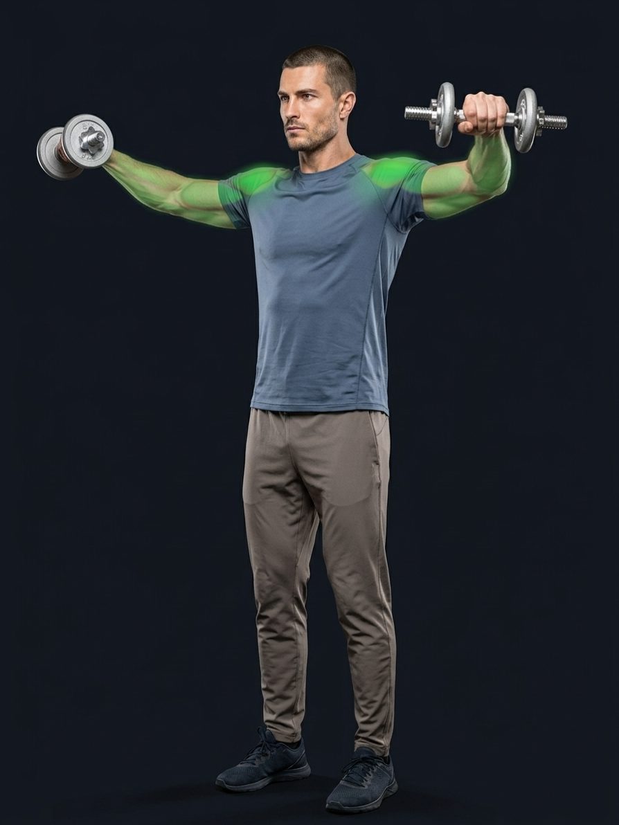 Dumbbell 45° Lateral Raise
