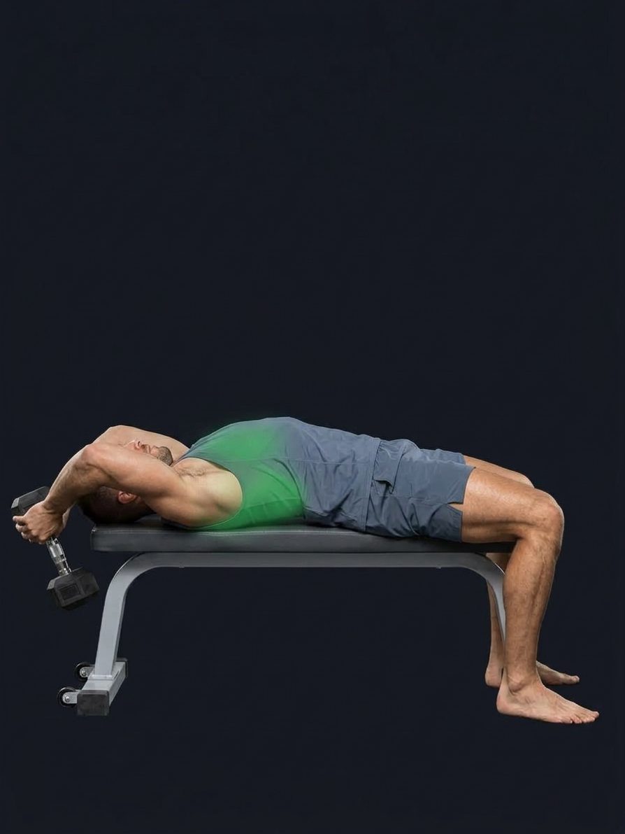 Bent-Over Dumbbell Lat Pullover