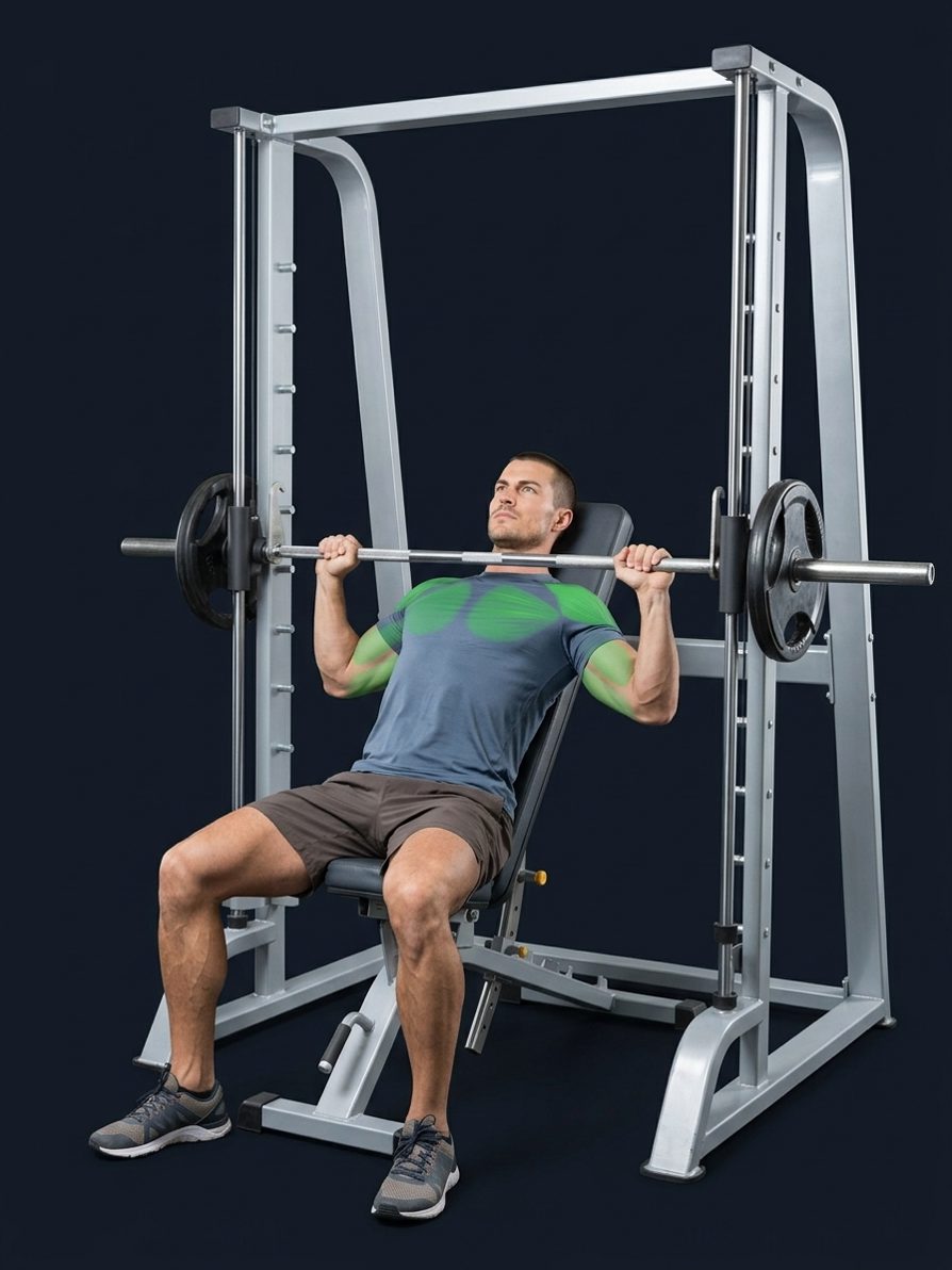 High-Incline Smith Machine Press