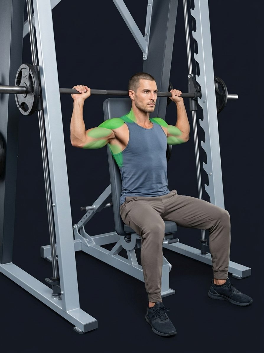 Smith Machine Behind-The-Head Press