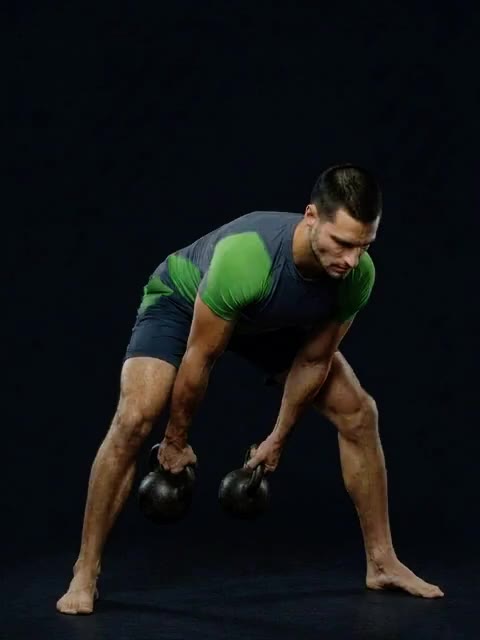 Double Kettlebell Swing — full movement