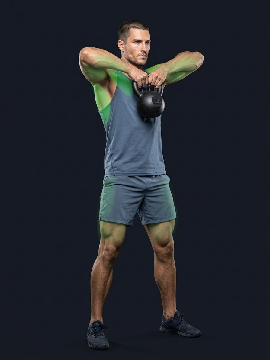 Kettlebell aukštas traukimas