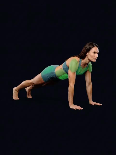 Alternating Front Step Plank (front, alternating) — full movement