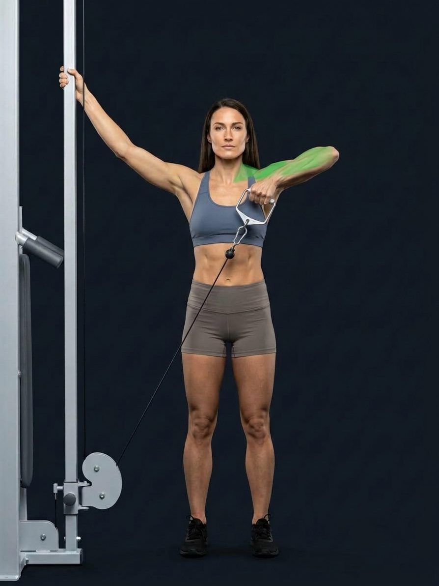 One-Arm Cable Upright Row