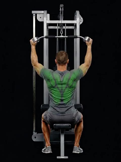 Parallel Grip Cable Pulldown — full movement