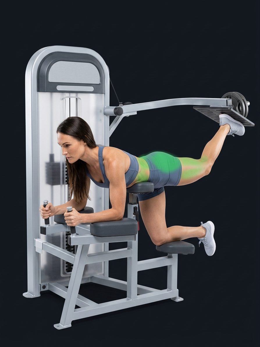 Kneeling Machine Glute Kickback