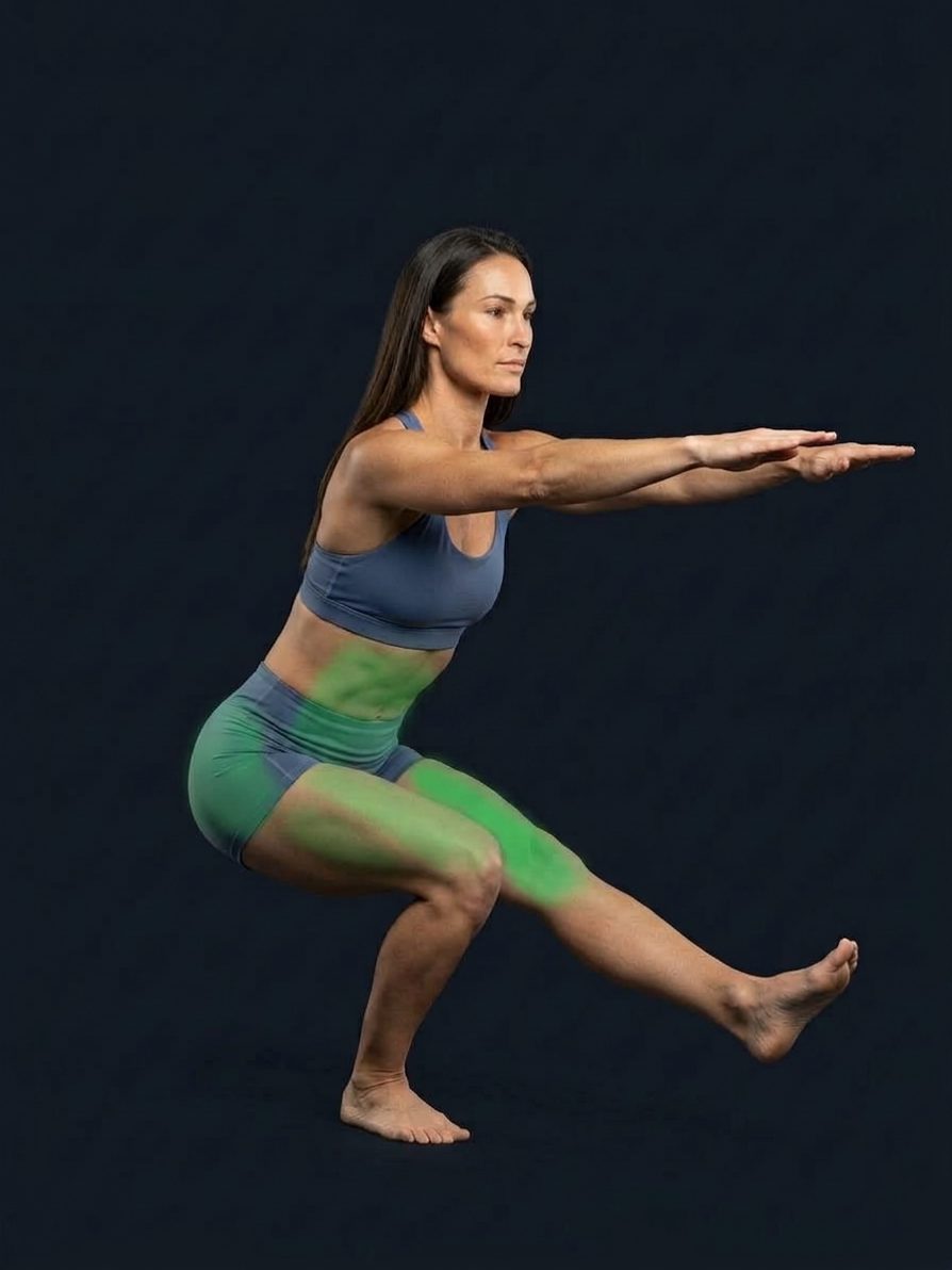 Alternating Leg Extension Squat