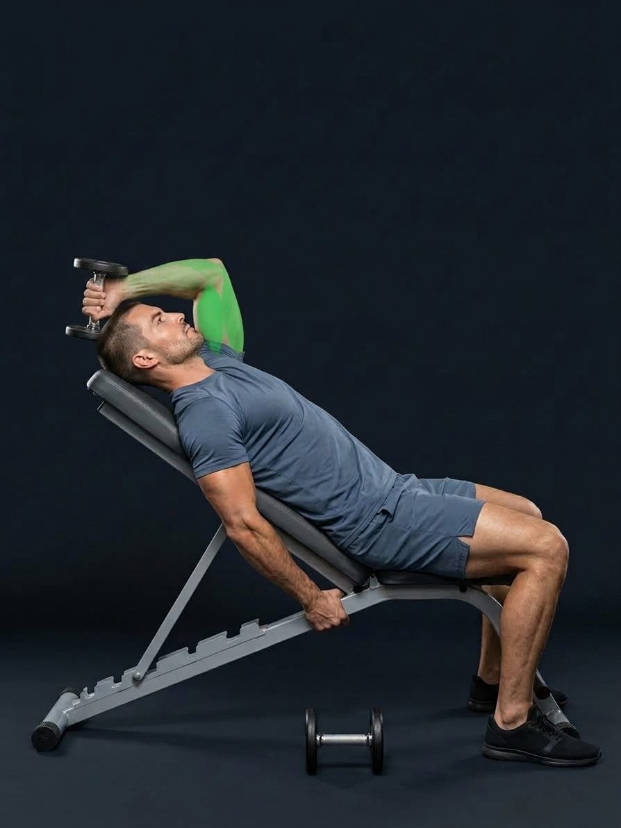Incline Single-Arm Skullcrusher