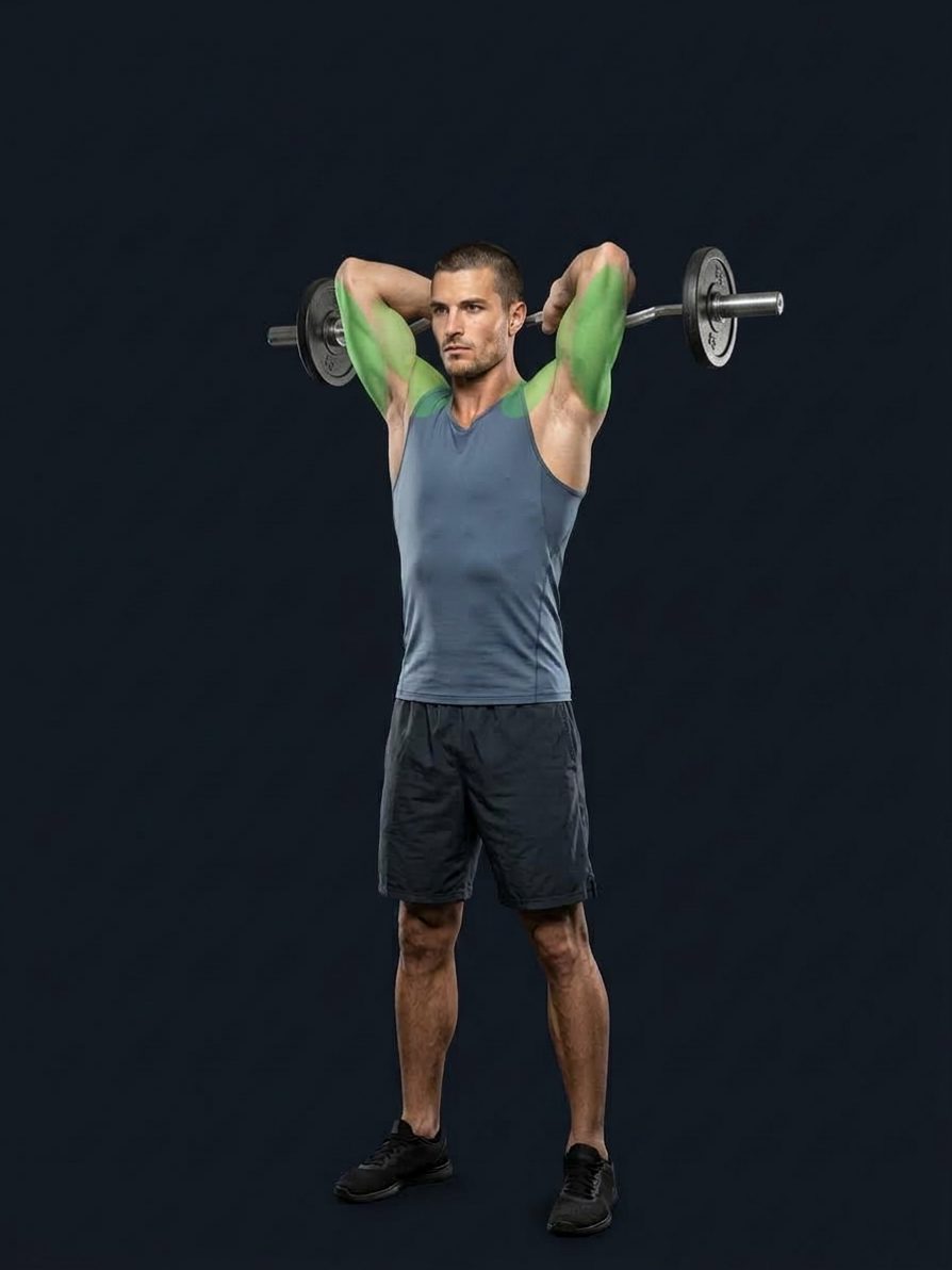 Standing Overhead EZ-Bar Extension
