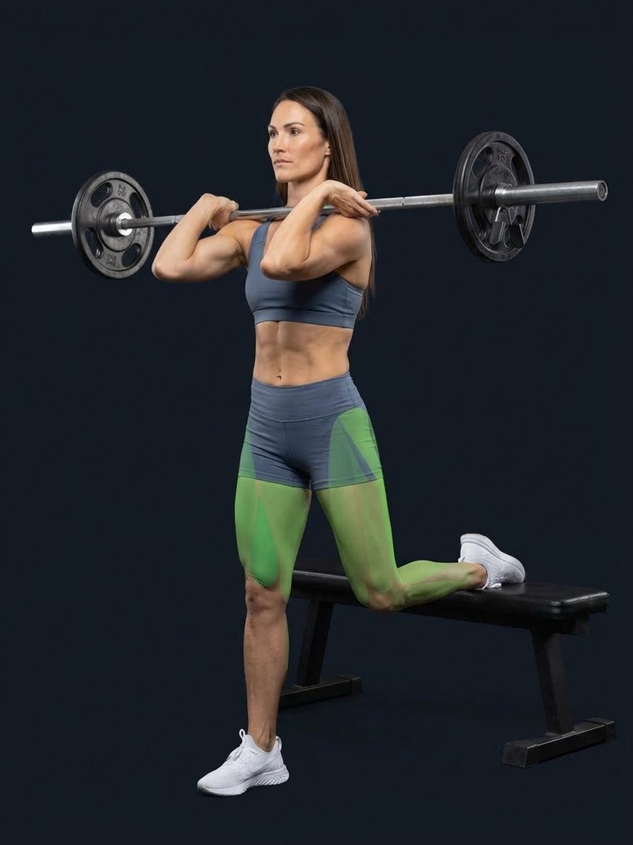 Front Rack Bulgarian Split Squat