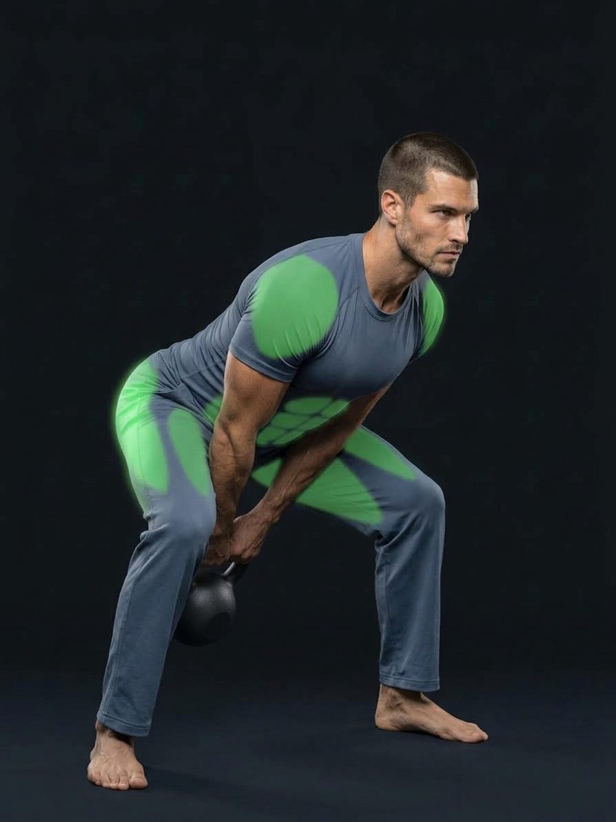 Sumo kettlebell swing