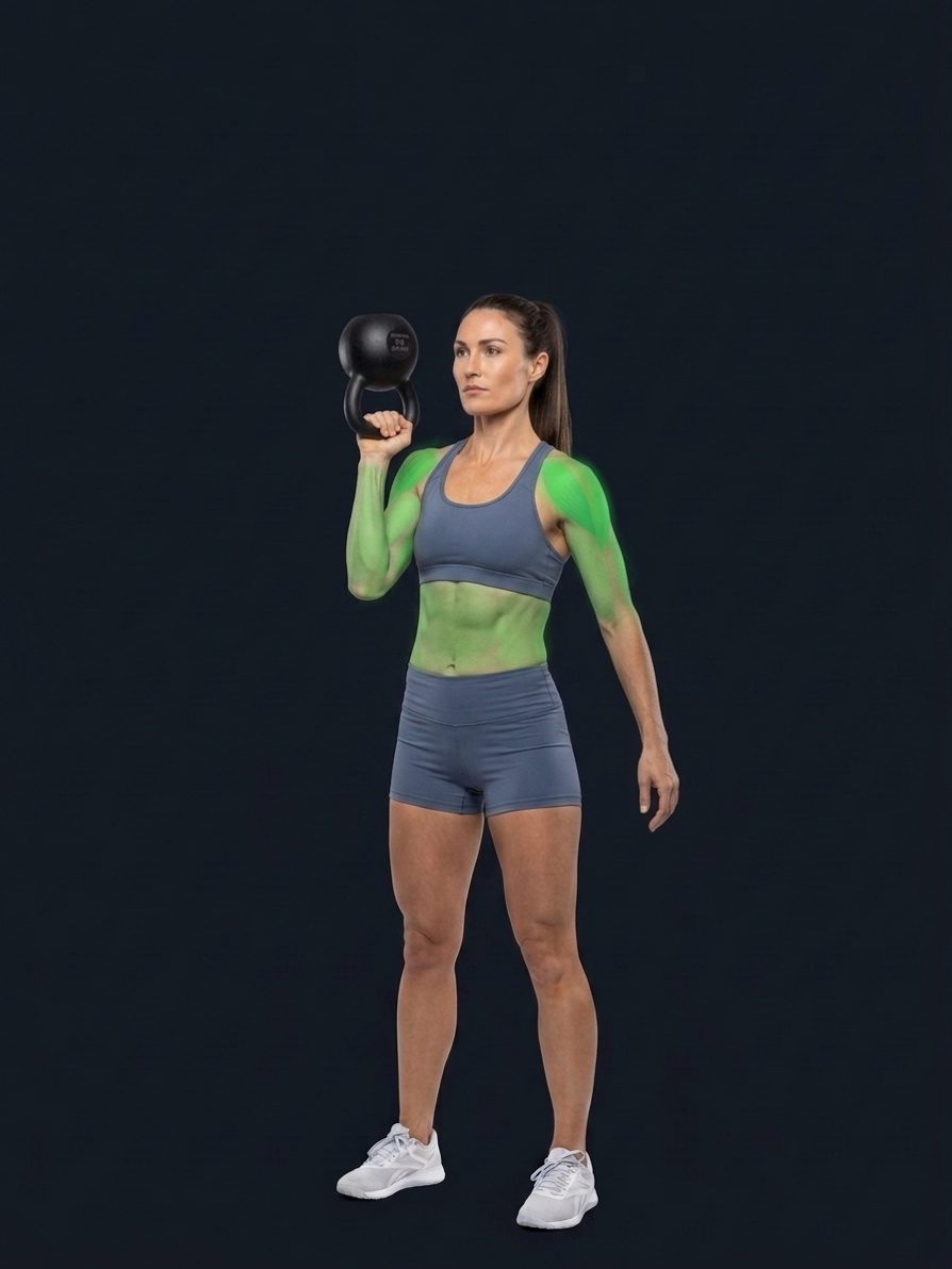 Bottoms-Up Kettlebell Press