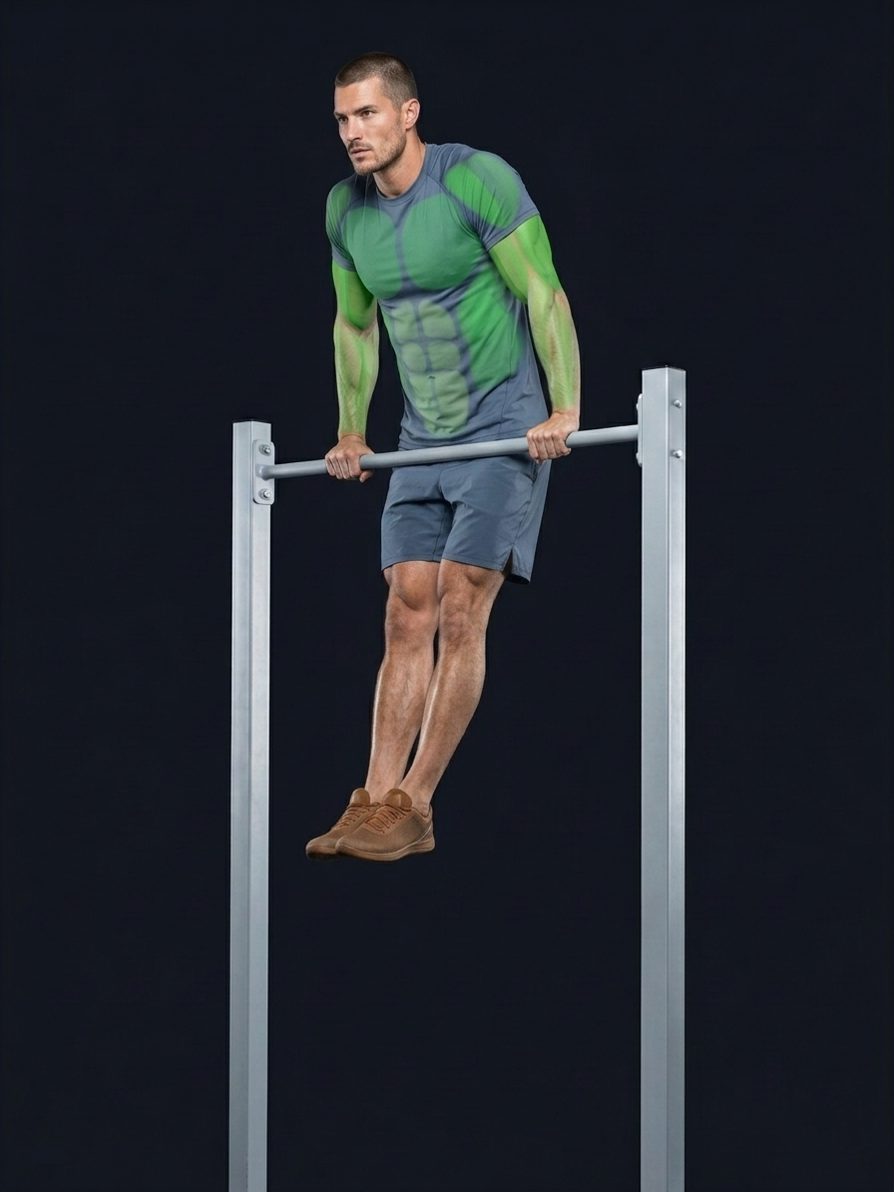 Muscle-up ant štangos