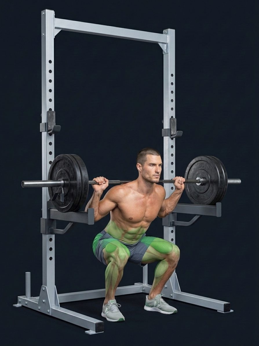 Squat con pausa con bilanciere